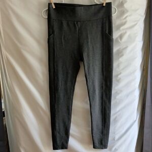 High-Waist Black Ponte Leggings for Women